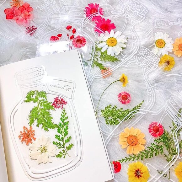Other - Transparent Dried Flower Bookmarks, Pcs Dried Flower Bookmark Kit, Handmade Drie